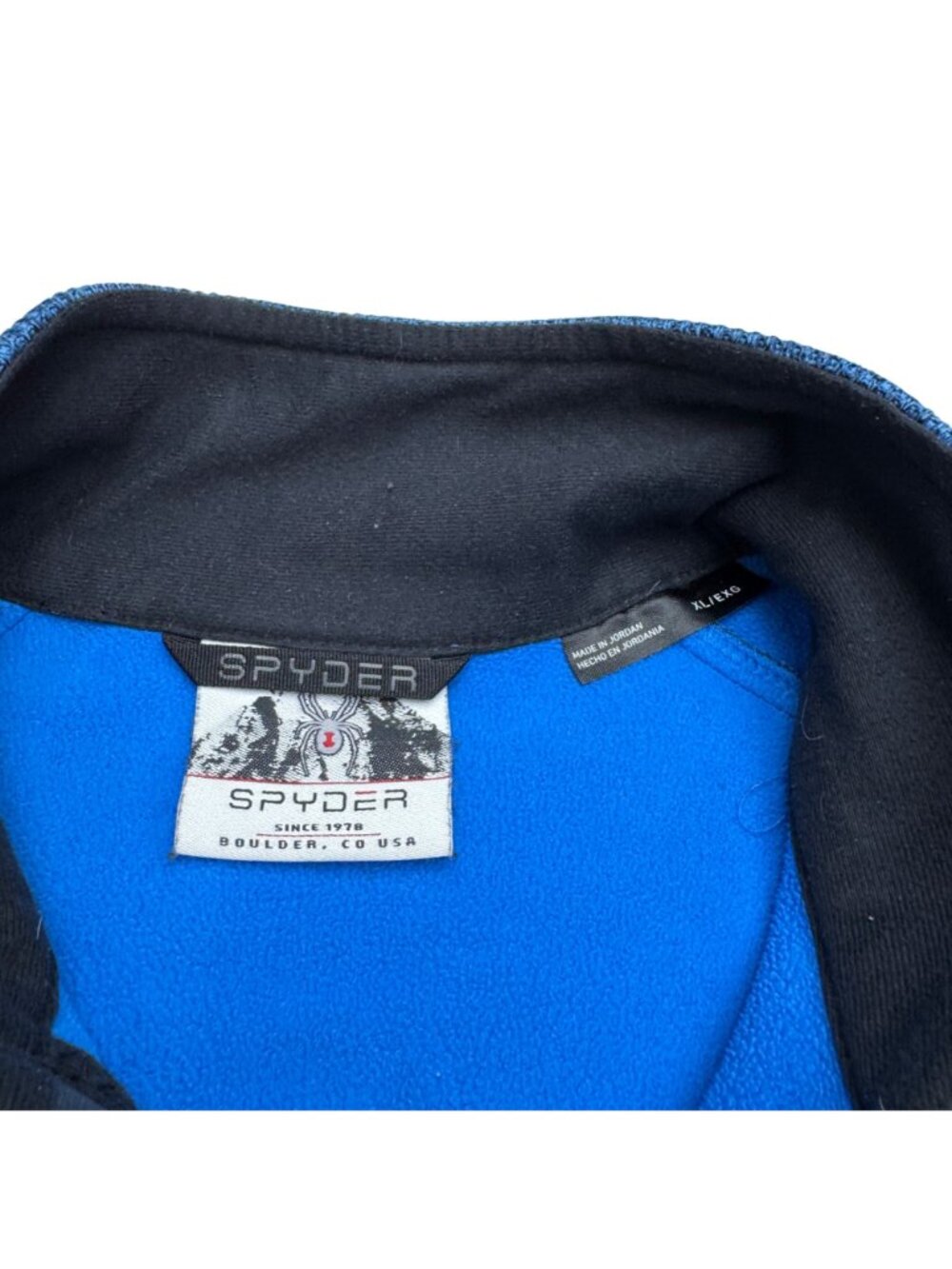 Spyder Men's Blue/Black Outbound Half Zip Pullover Sweater Jacket, Size XL - Picture 6 of 8